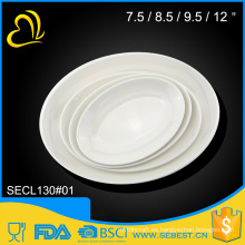 placas de cena blancas baratas ovaladas de la melamina de la mejor calidad para el restaurante